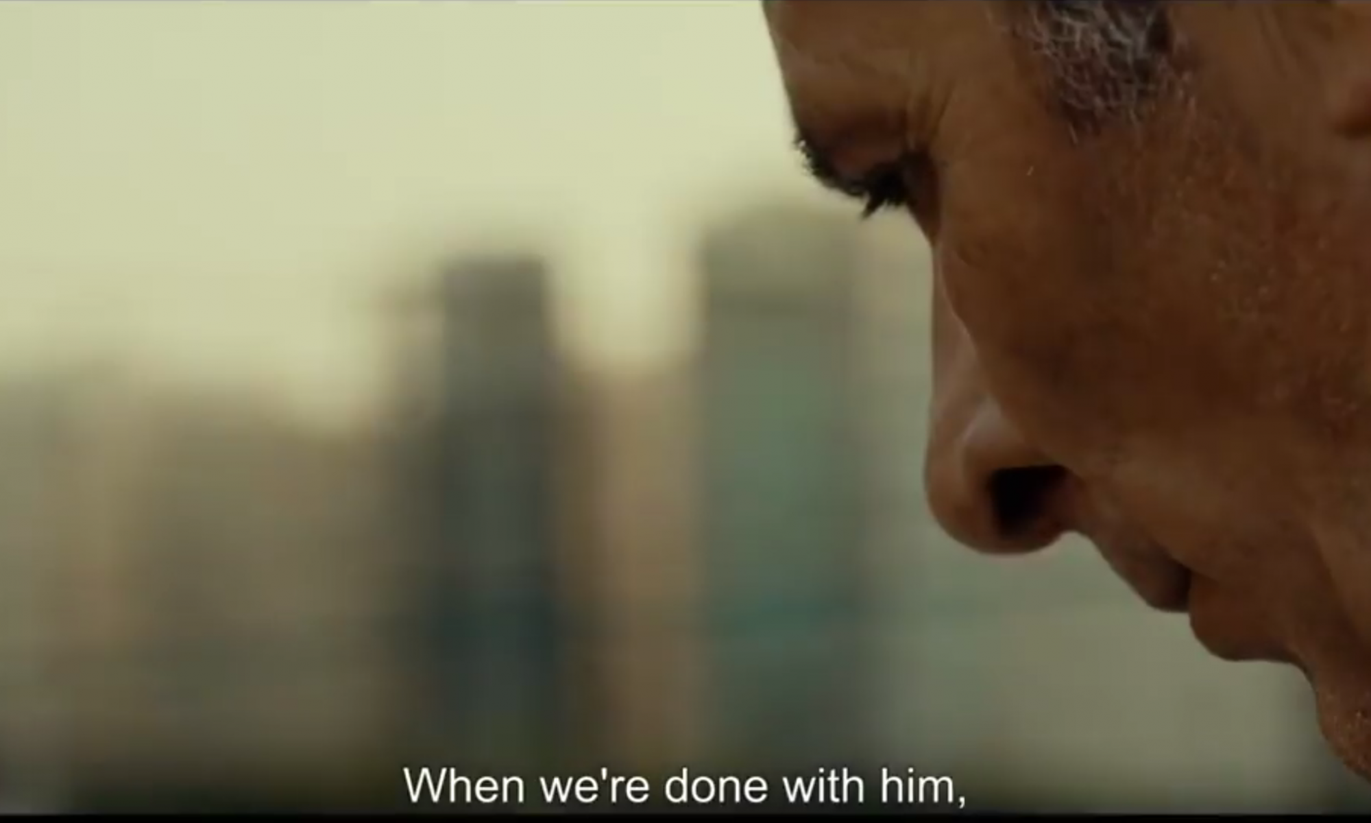 Screenshot of the film The Insult.