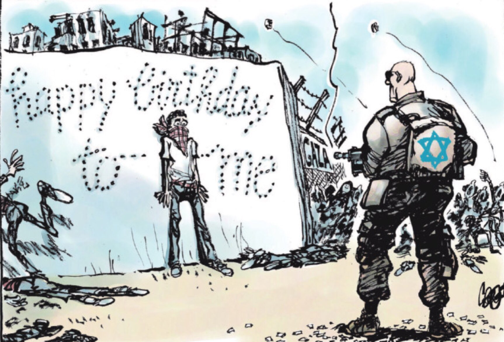 Cartoon van Jos Collignon, (c) de Volkskrant 21 april 2018
