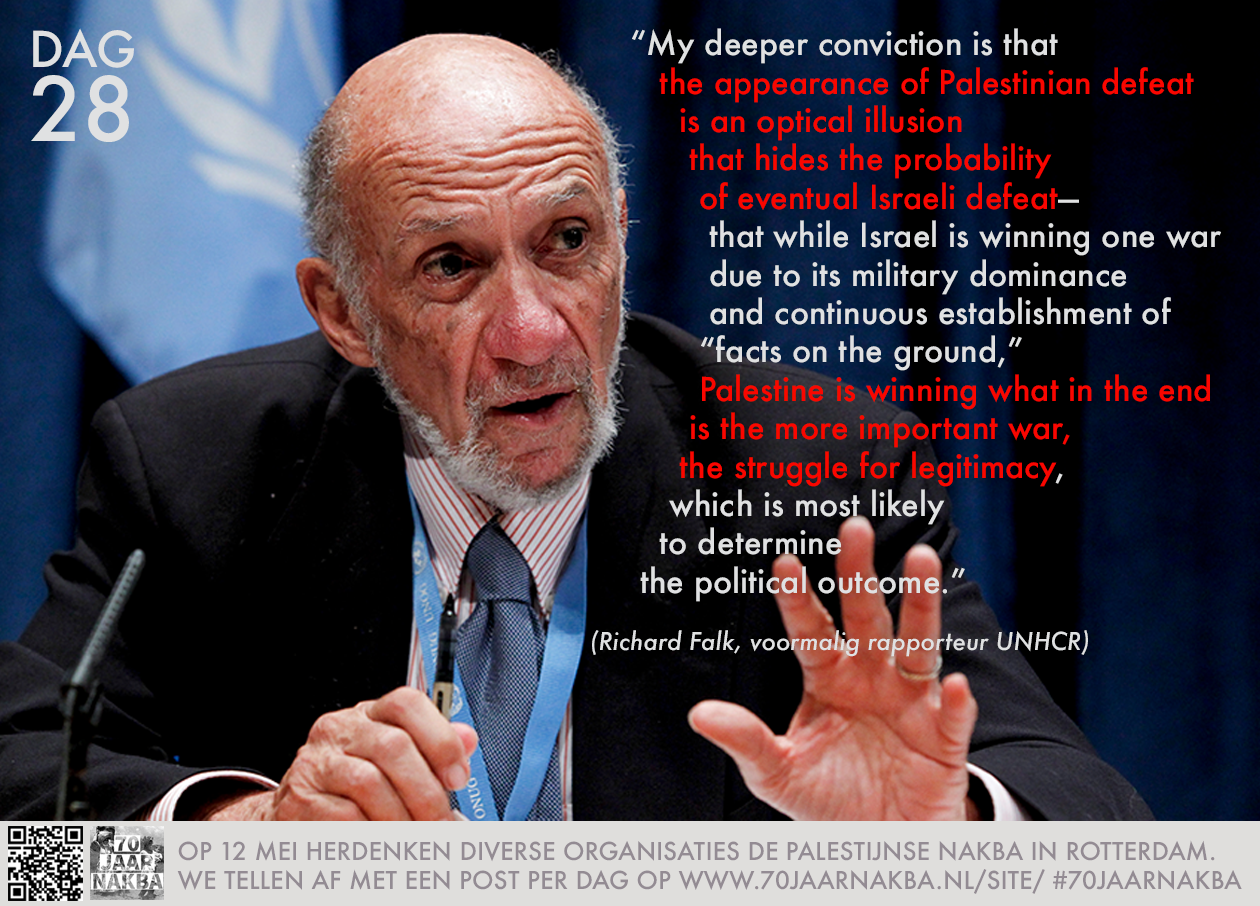 Citaat Richard Falk, voormalig rapporteur UNHCR