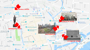 Kaart lokaties Nakba-herdenking Rotterdam12mei